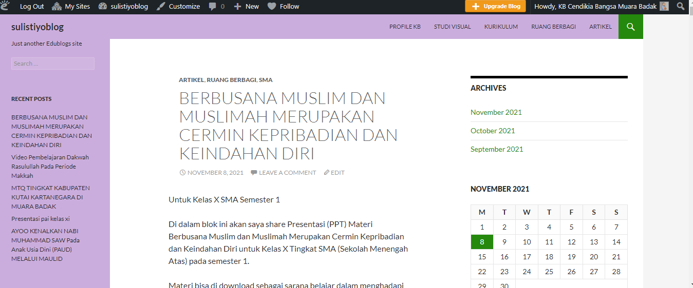 Presentasi Berbusana Muslim dan Muslimah Untuk Kelas X 